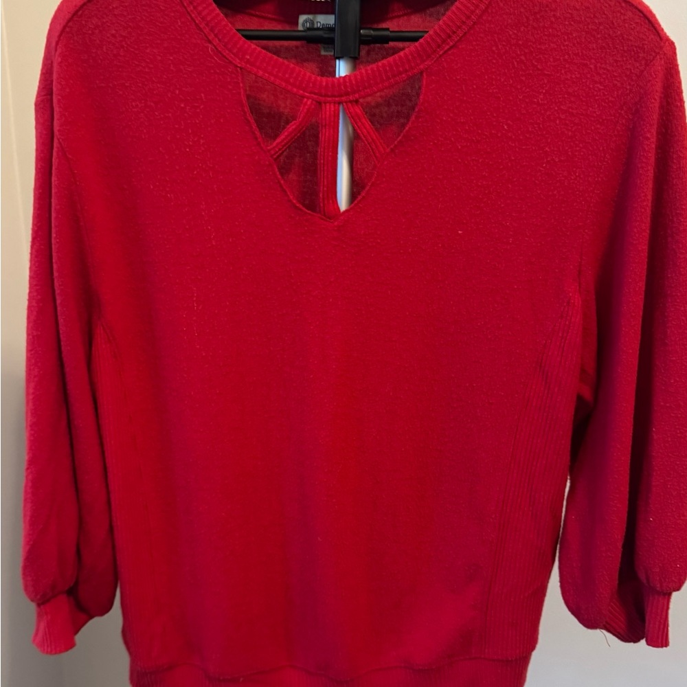 Democracy Vibrant Red Sweater size Small